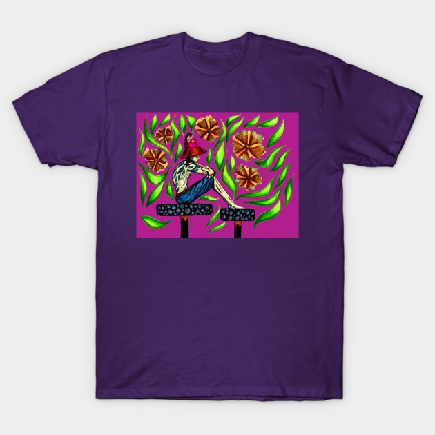 the mad hatter sitting waiting wishing T-Shirt by jorge_lebeau